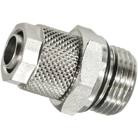 Raccordo a vite diritto GZ1/4 per tubo metallico da 6/4 mm
