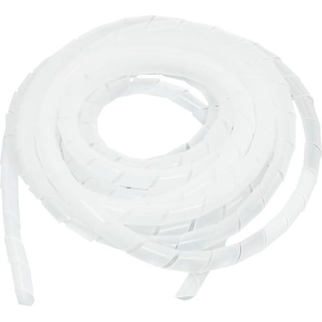 17 m PE Polyéthylène spirale Wire Wrap Tube PC gérer câble Diamètre extérieur M8 Noir Dia 12MM-Length12M blanc (1/5)