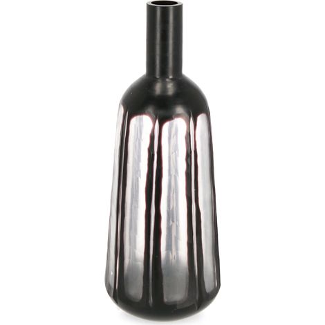 Vaso Kirinda prodotto in vetro fatto a mano trasparent nero -Ø13x38h (1/4)