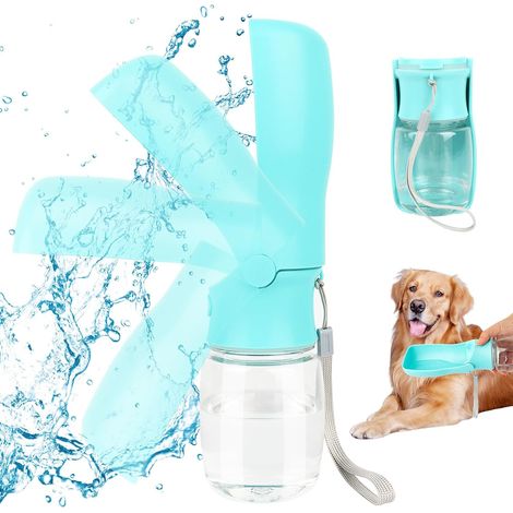 Borraccia portatile per animali domestici, borraccia per cani, borraccia anti-perdita pieghevole a 180°, ideale per passeggiate, viaggi e campeggio (350 ml) (1/5)