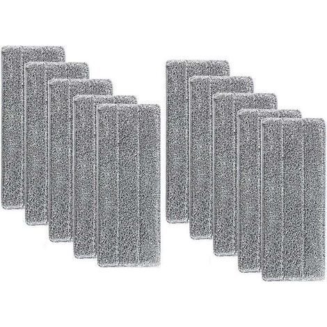 10 pièces Serpillères en Microfibre pour Balai Lave Sol Housse de Nettoyage de Rechange Vadrouille La Tête de Ménage de Vadrouille pour Balai Plat Nettoyage en Microfibre/Lingettes de Nettoyage 33 (1/5)