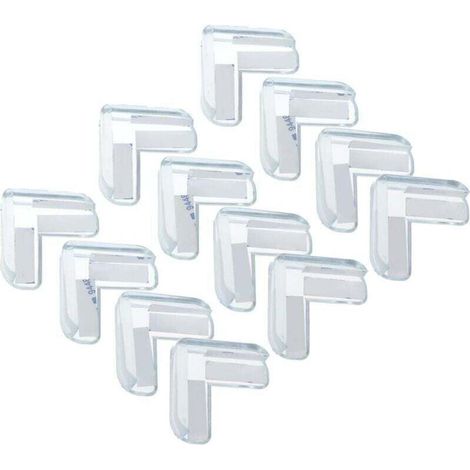 12 Pièces Protections d'angle Anti-Collision Protections d'angle de Meubles protège-Coins Transparents pour Tables gardes de Coin pour Enfants Protections d'angle pour bébé (1/4)