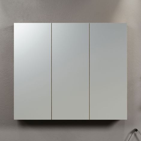 PureBliss armoir de salle de bain avec miroir décor chêne.