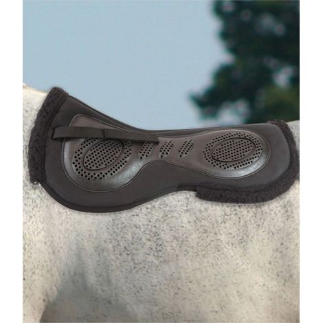 Full, Nero: Semisottosella in tessuto con interno in memory foam e parte superiore in rubber gel e micropile