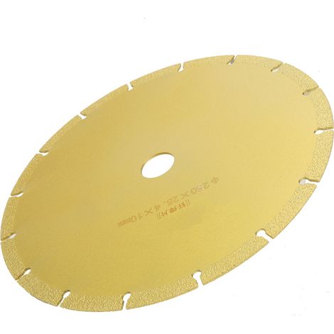 Disque de meulage segmenté diamanté pour brasage de scie circulaire, 250 x 25,4 x 10 mm (1/5)
