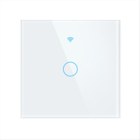 Intelligenter, kabelloser Touch-Wandschalter mit LED-Leuchte und Taster, kein Neutralleiter erforderlich (1/5)