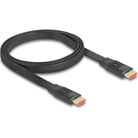 Câble de raccordement Delock HDMI Fiche mâle HDMI-A 5 m noir 81004 8K UHD, contacts dorés, eARC Câbl