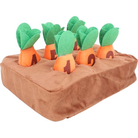 Quietschende Karotten – Interaktives Kauspielzeug für Hunde, Plüschtier zum Suchen, ideal für Kinder (1/5)