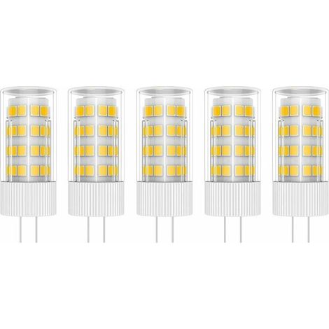 5X G4 Lampe LED 5W Ampoule Lampe 51 SMD 2835LEDs Blanc Chaud 3000K Ampoule LED 400LM Équivalent à lampe halogène 50W AC 220V [Classe énergétique A+] (1/4)