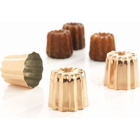 Patisse Moldes para Cannelés Bordelés Cobre 5,5 cm