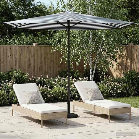 Paraguas de Jardín con Base 270 x 270 cm Poliéster Rectangular