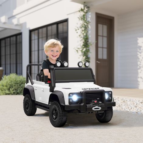 Coche Eléctrico para Niños con Licencia Land Rover 12V Control Remoto Sistema de Suspensión USB MP3 Faros Blanco (1/5)