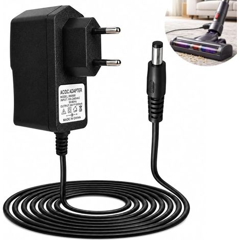 Chargeur d'Aspirateur 26V 500 mA 2 Mètres Noir, Adaptateur d'Alimentation pour Hoover H-Free 100/200/500/700/800, HF122RH HF522NPW, Câble pour Balai Sans Fil (1/5)