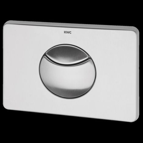 Plaque de commande KWC, inox, 207x148 mm, pour réservoir de chasse, double commande de rinçage (1/2)