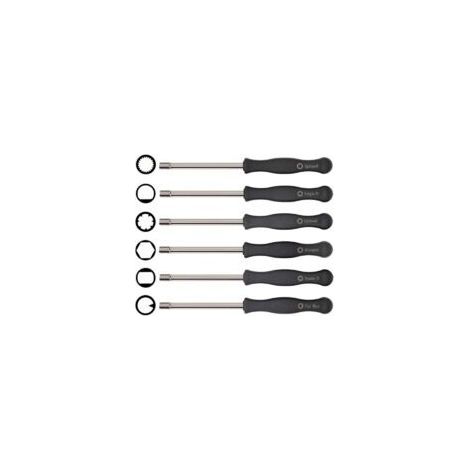 Jeu de tournevis pour carburateur, outil de réglage 6 pièces adaptable sur Husqvarna 125 135 136 137 141 141 235 235e 236 236e 240 240e 435 435e 440e de McCulloch Partner tronçonneuses Poulan - Crezuo (1/4)
