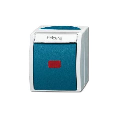 Busch-Jaeger 2601/6 SKWNH-53 Wippkontrollschalter/Heizungsschalter Aus- und Wechselschaltung (1/5)