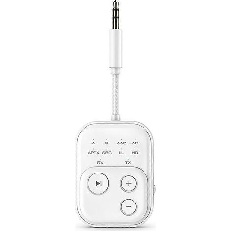 Émetteur-récepteur Bluetooth 6.0 APTX pour avion, adaptateur audio sans fil avec prise jack 3,5 mm pour casque, voiture et chaîne hi-fi. (1/5)