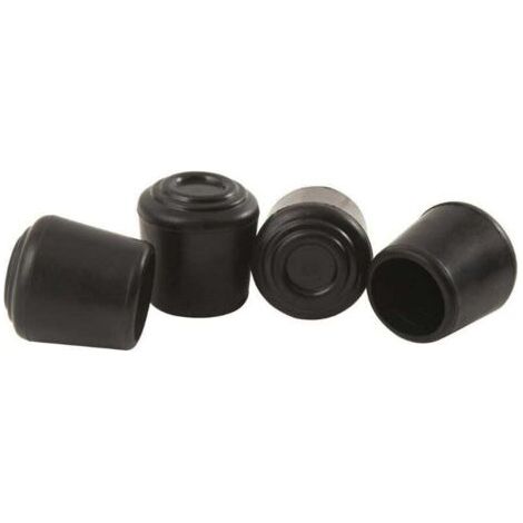 Tappo in gomma per gamba (4 pezzi), 25 mm, nero (1/4)