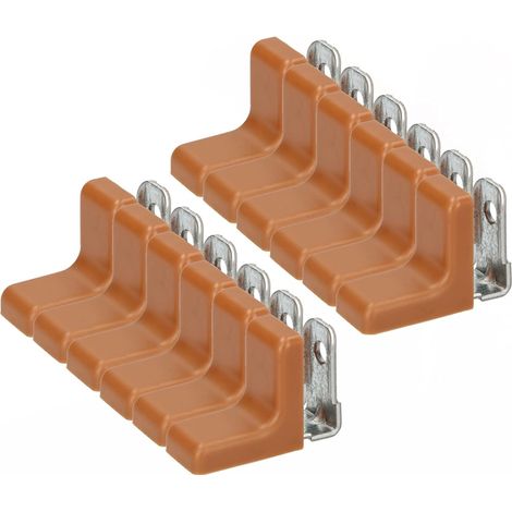 KOTARBAU Lot de 25 supports d'étagère en métal avec cache en plastique pour meubles Kolor (noiser) (1/5)