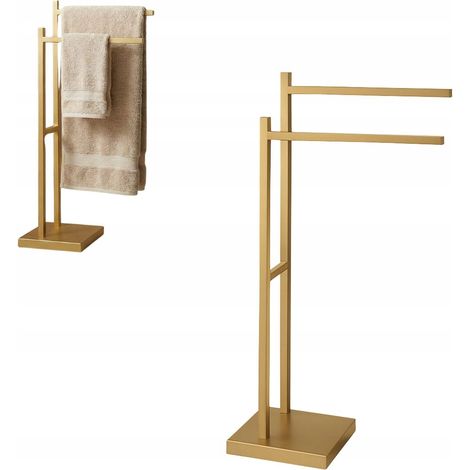Toallero de pie Bernay M Gold Metal Loft 40,5x18x83 cm (1/5)