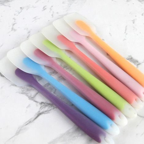 Grattoir En Silicone - Translucide - Intégré Et Portable - Pour Glacage De Gâteaux Et Mélange D'Ingrédients - 1 Pièce (1/5)