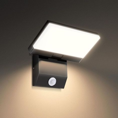 LED-Wandleuchte für den Innen- und Außenbereich mit Bewegungsmelder, 3000K faltbares Panel, Schutzart IP65, ideal für Terrasse, Eingangsbereich und Garten. (1/5)