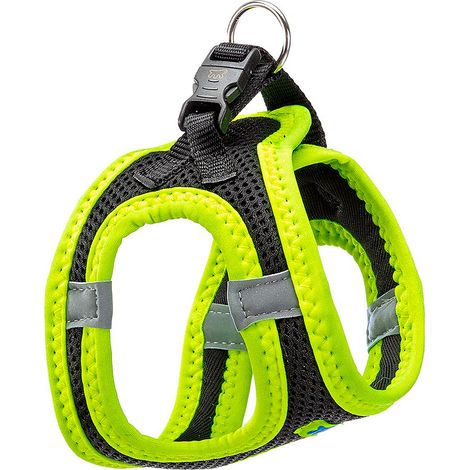 Ferplast KAORI P Harnais respirant pour chiens avec inserts réfléchissants. En différentes couleurs et tailles.. Variante XXXS - Misure: A: 20-24 cm B: 24-28 cm - Vert acide