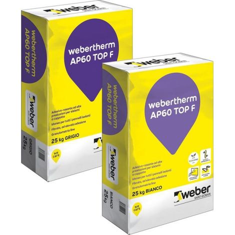 Webertherm ap60 top f collante-rasante grigio sacco kg 25