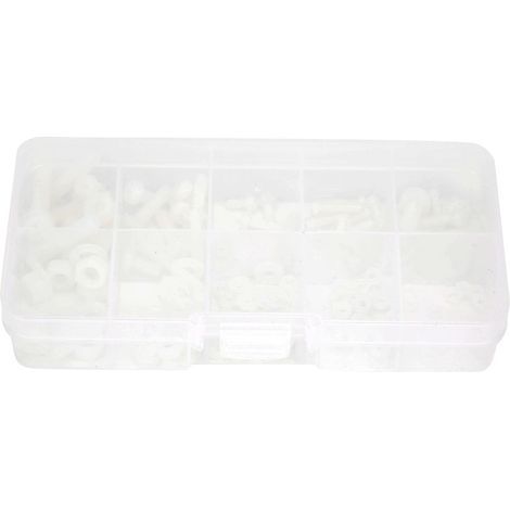 Kit d'assortiment de vis en Nylon, 150 pièces, rondelles hexagonales, fournitures industrielles M2 M2.5 M3 M4 M5 (1/5)