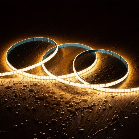 20 m ruban LED dimmable 220 V, bande flexible 120 LED/m, blanc chaud 2700 K, IP67, coupe tous les 10 cm, éclairage intérieur et extérieur