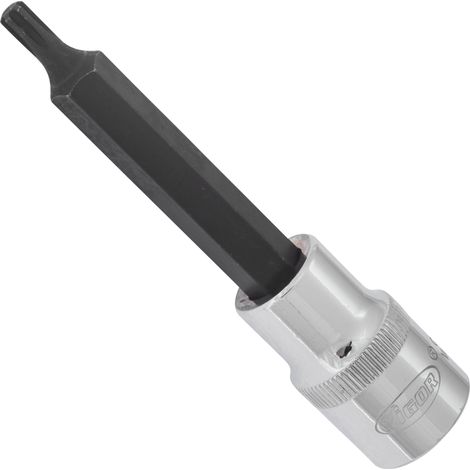 VIGOR Schraubendrehereinsatz, V2211, 1/2 (12,5 mm) Vierkant hohl, Innen Keilprofil Ribe-CV, SW M5 (1/3)