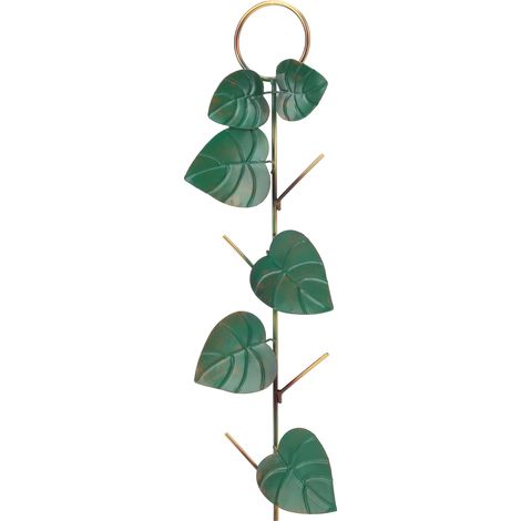 Mangeoire portable pour colibris, 45 cm, pour usage extérieur, avec feuilles vertes, à suspendre au mur, décoration de jardin.-AquaForge (1/5)