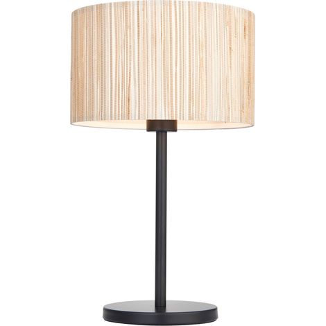 Endon Longshore Lampada da tavolo completa, alghe naturali, nero opaco (1/5)