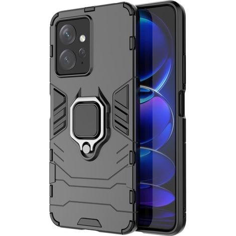 Étui pour Xiaomi Redmi Note 12 4G, anneau de support, noir (1/5)