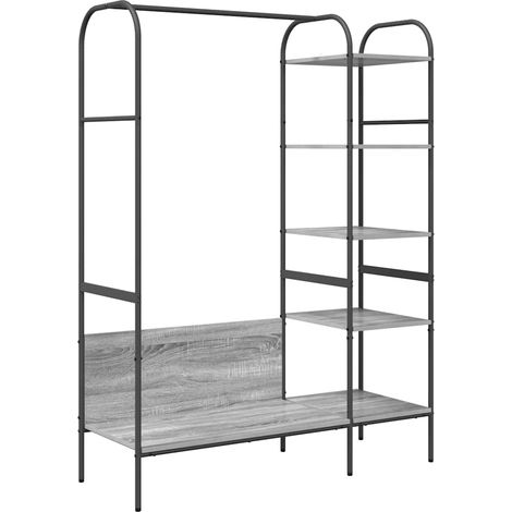 Porte-vêtements Gris 120 x 44 x 160 cm Bois d'ingénierie