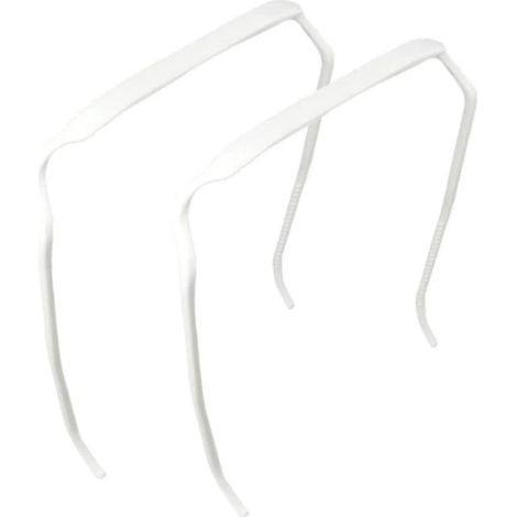 Set mit 2 unsichtbaren Haarbändern für lockiges und dickes Haar, großes Haarband, Haaraccessoire – Silber (1/5)