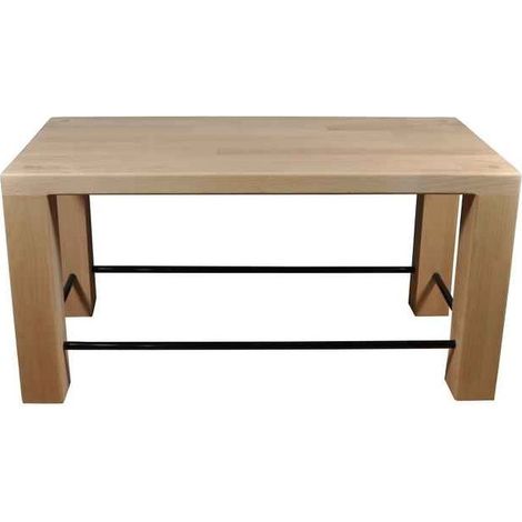Table Basse Hetre Alu L90 L45 H45