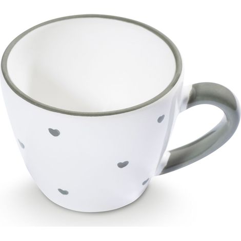 Gmundner Keramik Herzerl Grau, Espressotasse  0,06 Liter
