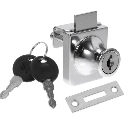 Serrure de porte vitrée en alliage zinc 407 pour vitrine (1/5)