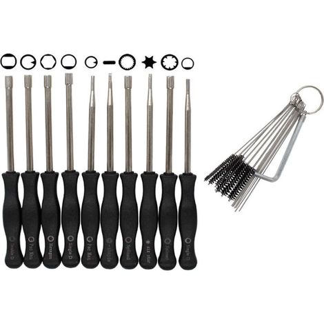 10-teiliges Vergaser-Werkzeugset mit verstellbarem Hebel und Bürste (1/4)