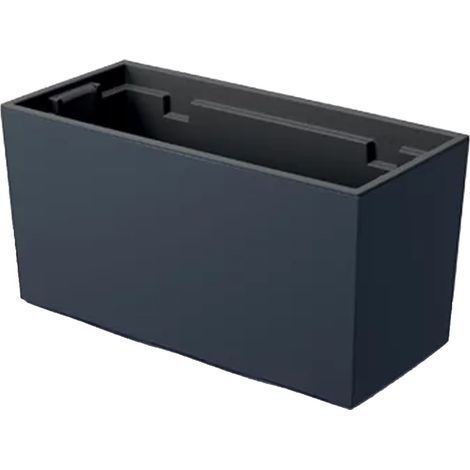 Pot de fleurs allongé balconière 39,5cm – Plastique anthracite – Insert intérieur – Capacité 14,2l – Pour espaces extérieurs – Prosperplast
