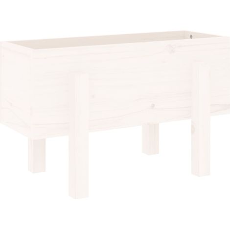 Vassoio per fioriera aiuola rialzata piante fiori terrazza giardino 62 x 30 x 38 cm legno massiccio di pino bianco 020037741