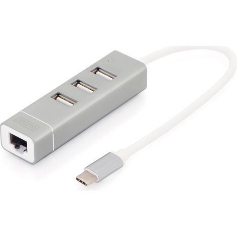 Assmann Electronic Components DIGITUS DA-70253 - Avec fil - USB - Ethernet - Aluminium (DA-70253) (1/5)