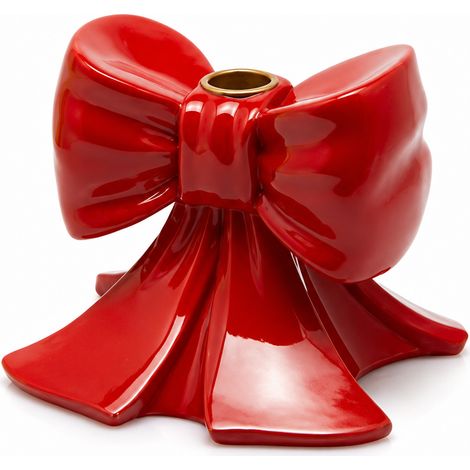 EDG Enzo De Gasperi Portacandela Fiocco H 11 Cm L 13 Cm L 13 Cm Red (1/2)