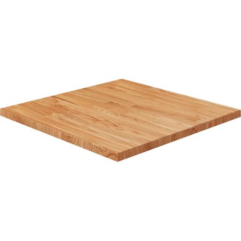 Dessus de table, Plateau De Table carré Marron clair60x60x2,5cm Bois chêne traité LKF19942 (1/4)