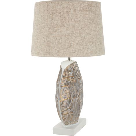 Lampada da Tavolo Fale, Necessaria 1 Lampadina, Attacco e27, Paralume, Beige