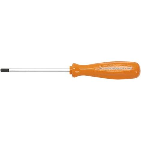 Cacciavite esagonale maschio in acciaio cromo-vanadio, finitura brunita -2.5 x 80 mm - manico 77 x 21 mm