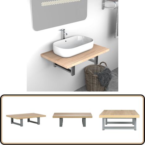 Badmöbel Eichenbraun 60×40×16,3 cm - Badezimmerwandregal - Eicheneffekt - Badregale - Badmöbeln - Stauraum Im Badezimmer