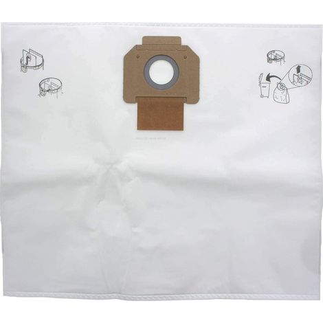 Lot de 5 sacs non tissés pour extracteur de poussière – Compatible avec Mirka 1025 L – Pour aspiration efficace des particules fines
