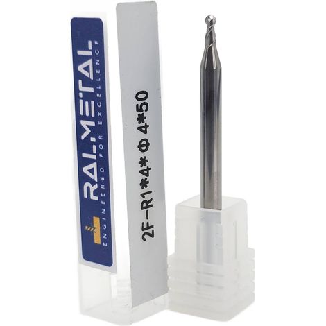 Fresa a sfera in metallo duro VHM per alluminio Fi2 R1 50 (1/3)